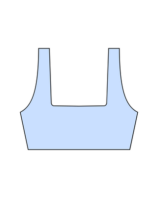 Custom Square Neckline Bikini Top