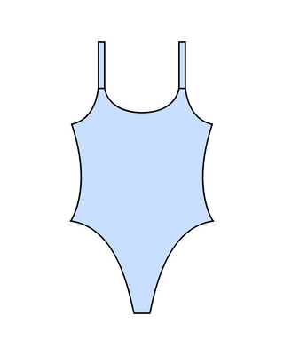 Custom Thin Strap Round Neck Swimsuit