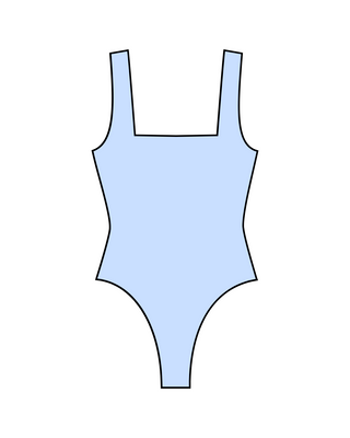 Custom Square Neck Swimsuit