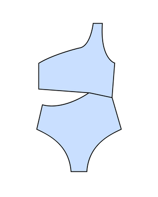 Custom One Shoulder Cutout Swimsuit