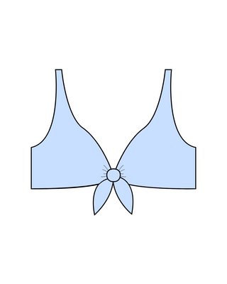 Custom Tie Front Bikini Top