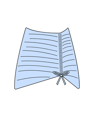 Custom Drawstring Swim Skirt Cover-Up