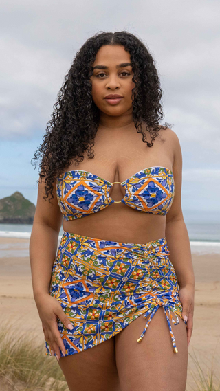 Majolica Drawstring Cover-Up