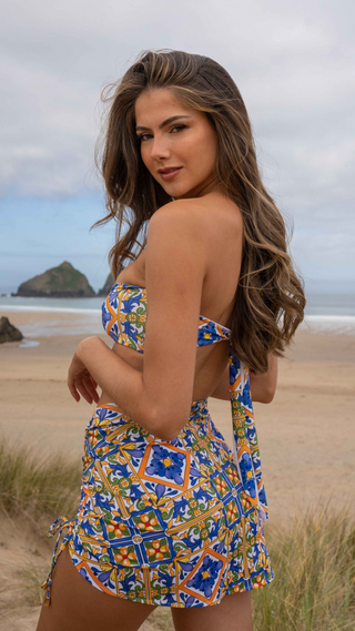 Majolica Drawstring Cover-Up