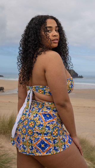 Majolica Drawstring Cover-Up